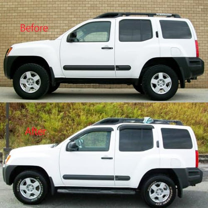 94539 4Pcs Out-Channel Tape On Side Wind Vent Deflector,Dark Smoke Window Visors,Nice Sun Rain Guards fit for 2005-2015 Nissan Xterra - size: 2005-2015 Xterra