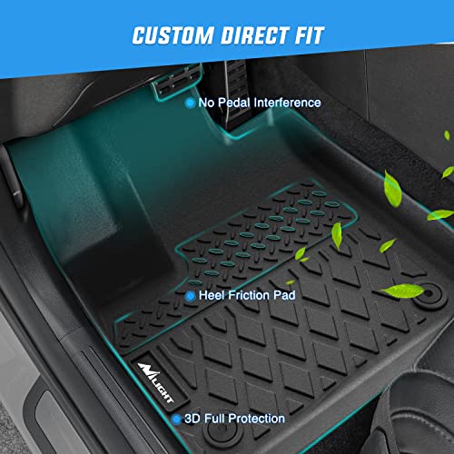 Nilight TPE Floor Mats for Mazda CX5 (CX-5) 2017 2018 2019 2020 2021 2022 2023 2024 2025 All Weather Custom Fit Heavy Duty Floor Liners - color: Black