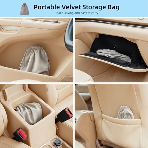 TICARVE 9Pcs Car Interior Detailing Kit - Car Cleaning Brushes, Universal Gel, Microfiber Towel and Storage Bag for Dashboard, Air Vents, Keyboard & Electronics - size: 9 Pack