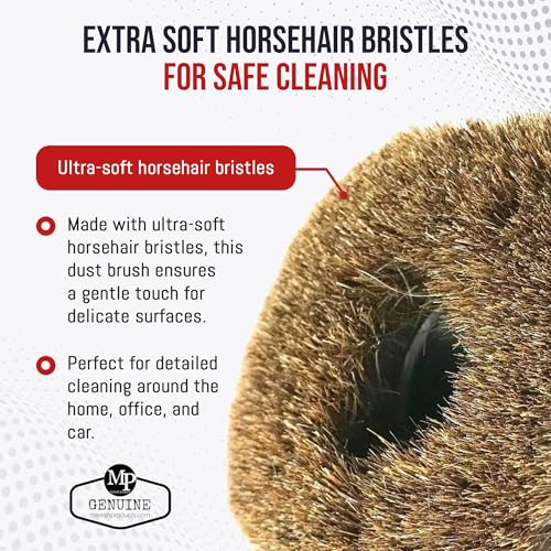 MP Maresh Products Household Cleaning Vacuum Brush Attachment - Horse Hair Vacuum Cleaner Accessories, Soft, Dust Floor Brush, Compatible with Shop Vac 1-1/4" Vacuum Cleaners for Hard Surfaces - Black
