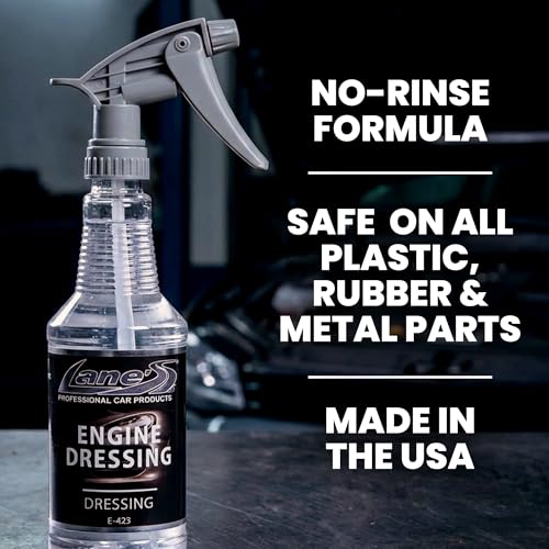 LANE'S Engine Dressing | Professional Engine Bay Cleaner and Protector Shine | Prevents Rubber Hoses Fading and Cracking | Easy to Use, Dust Resistant Degreaser & Detail Spray | 16 oz, 2 Pack - size: 16 Fl Oz (Pack of 2)