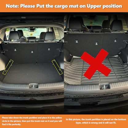 Binmotor-Upper Cargo Liner for Kia Seltos 2024 2025 2026 (Except SX), All Weather Car Floor Mat for Kia Seltos Accessories, TPE Rubber Liners Cargo Trunk Mat-Black - style: Cargo Liner for Kia Seltos 2024-2026