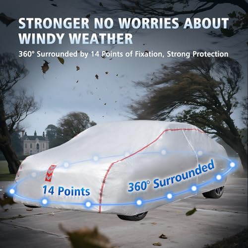 Car Cover Waterproof All Weather, 30 S Quick Install Underbody Wrap-Around Mount Car Covers for Automobiles (1（Copue-C3）) - size: 2（coupe-c3）