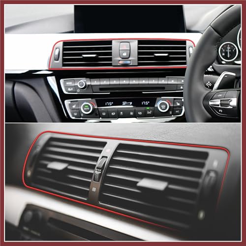 Car Red Interior Trim Strip Line Gap Door Edge Seal Protector 5m 16.4ft Replace Parts