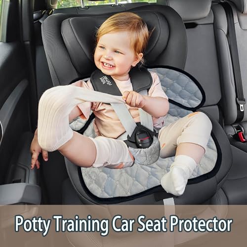 Gulissa 2 Pack Piddle Pad - Potty Training Car Seat Protector, Waterproof Car Seat Cover for Car Seats & Strollers, Non-Slip, Leak-Proof & Washable Fits All Seats for Ages 6 Months to 4 Years (Grey) - color: Grey