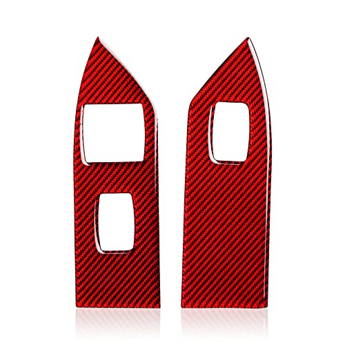 Car Window Lift Switch Sticker Carbon Fiber Decal Cover for Ford Mustang GT Shelby 2005 2006 2007 2008 2009 S197 Accessories - color: Window Lift Switch