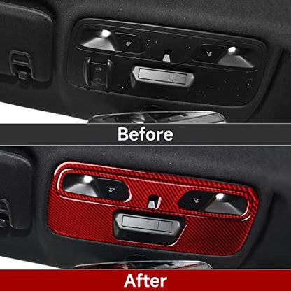 Car Reading Light Sticker Carbon Fiber Decal Interior Trim Cover for Chevrolet Camaro ZL1 2016 2017 2018 2019 2020 2021 2022 2023 Accessories - color: Reading Light