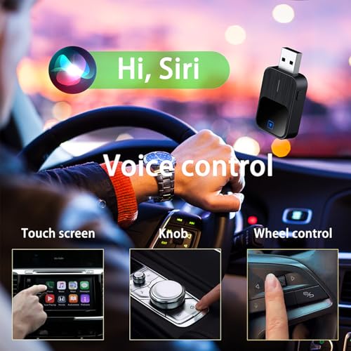 Sehawei 2-in-1 Wireless CarPlay/Android Car Adapter 2025 Upgrade Wired CarPlay to Wireless Mini USB & Reset Button Design for Cars Built-in CarPlay/Android Car