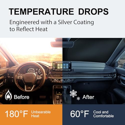 for 2023-2026 Honda CRV - Premium Sunshade for Ultimate Heat & UV Protection, Foldable Front Windshield Sun Shade for 2023 2024 2025 2026 CR-V SUV Accessories - size: For Honda Cr-v 2023-2026