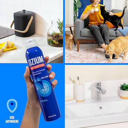 Ozium 3.5 Oz. Air Sanitizer & Odor Eliminator for Homes, Cars, Offices and More, Original Scent,(Pack of 2), clear - size: 3.5 Ounce (Pack of 2)