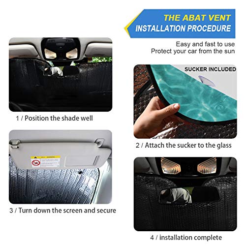Starfish Seashell Summer Beach Car Windshield Sunshade Foldable Reflective Sun Shade Blocks UV Rays - color: Beach
