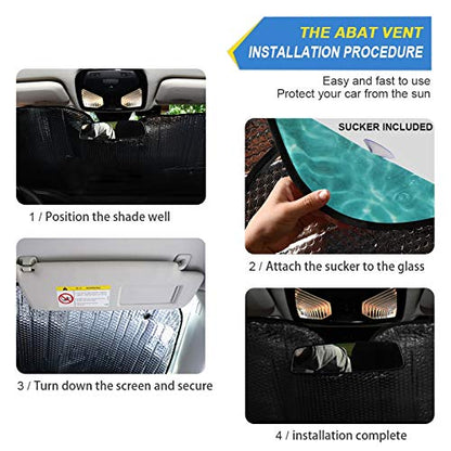 Starfish Seashell Summer Beach Car Windshield Sunshade Foldable Reflective Sun Shade Blocks UV Rays - color: Beach