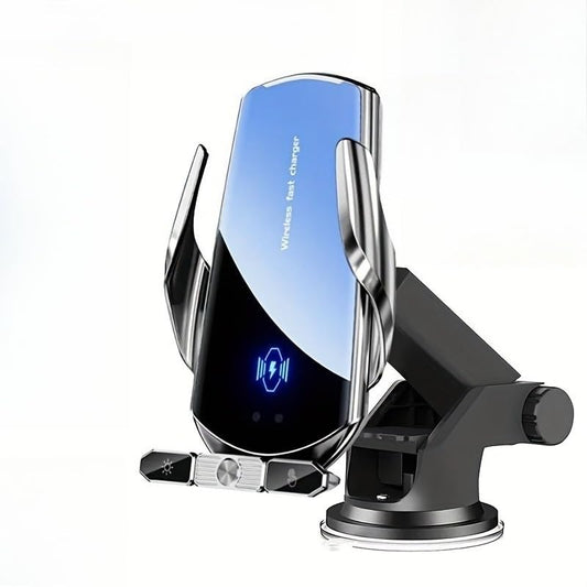 15W Car Wireless Charger Auto Magnetic Air Vent Phone Holder for iPhone 17 16 15 14 13 12 Samsung Xiaomi Induction Fast Charging Station (Silver with Sucker) - color: Silver with sucker