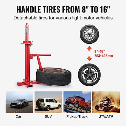 VEVOR Manual Tire Changer, Portable Hand Bead Breaker Mounting Tool for 8"-16" Tires, Compatible with Car Truck Trailer, Tire Mounting Machine for Home Garage Small Auto Shop - style: Tire Changer