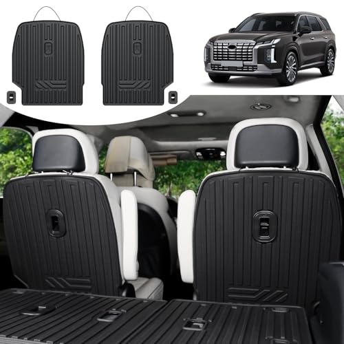 Second Row Backrest Mats for 2020-2025 Hyundai Palisade, All Weather TPE Seat Back Covers Kick Mats for Hyundai Palisade Accessories-7 Passenger Only - size: For Hyundai Palisade Kick Mats 2020-2025