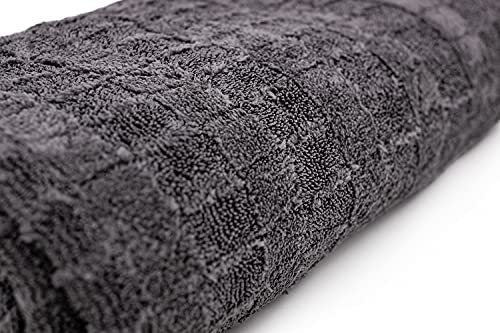 The Rag Company Gauntlet Car Drying Towel, Ultra-Absorbent 70/30 Blend Korean Microfiber, Dries Vehicles Faster Without Scratching, 900 GSM, 15x24 Inches, Ice Grey/Grey, 2-Pack - size: 15in x 24in