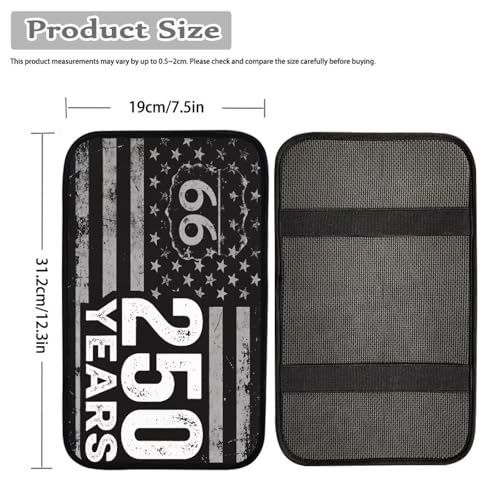 Dreaweet 250th Anniversary USA Flag Center Console Armrest Pad Cover Patriotic Car Arm Rest Cover Universal Middle Console Covers for Cars SUV Truck Sedan - color: American Flag 250 Years