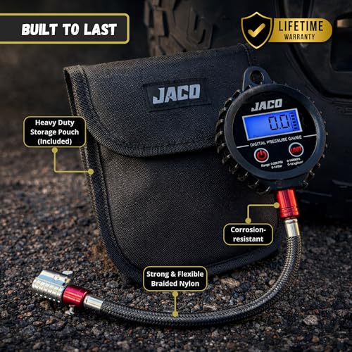 JACO ElitePro-X Digital Tire Pressure Gauge with Lightning Chuck - 200 PSI - size: 200 PSI