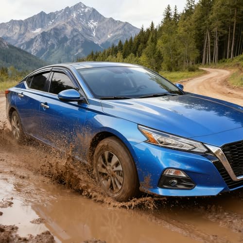 Outside Window Visors Rain Guards for Nissan Altima 2019-2024 Window Wind Deflectors Vent Visor Sun Shades 4pc Dark Smoke - size: For Altima 19-24