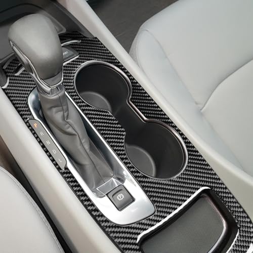 Black Carbon Fiber Compatible with Chevrolet/Chevy Malibu 2016 2017 2018 2019 2020 2021 2022 2023 2024 2025 Accessories Car Gear Frame Cover Gear Shift Box Cover Interior Trim Decal -B - color: Gear Shift Panel -B