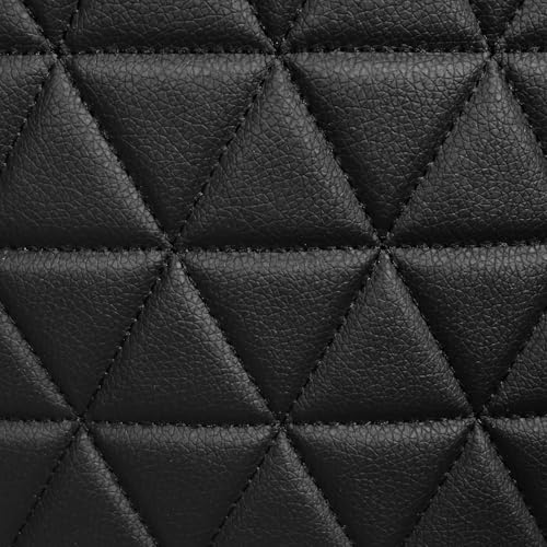 CAR PASS Bling Back Seat Cover, Waterproof Leather Bench Rear Seat Cover Shining Diamond Truck Glitter Crystal Sparkly Rhinestone Universal Fit Armrest Automotive Kid Women Girl, Black Diamond - color: Black Rear, size: Rear Seats
