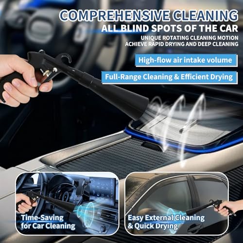 Car Cleaning Gun Detailing Interior Dryer Air Blow Gun|Car Detailing Kit Interior Cleaner|High Pressure Blower Gun|Car Cleaning Kit for Swiftly Removing Dirt an Dust with Air Flow - size: Size1