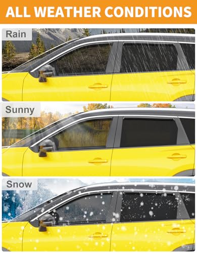 in-Channel Window Rain Guards Fit for Nissan Rogue 2021-2026 Rain Guards Extra Durable Window Deflectors Visors Vent Visors Vent Shades Car Accessories -4 pcs - size: Fit for 2021-2026 Nissan Rogue
