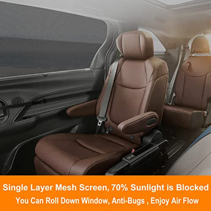 2 Packs Mesh Car Window Screen for MPV Sliding Door,Single Layer Sunshade for Large Square Car Truck Windows - size: Single Layer XL