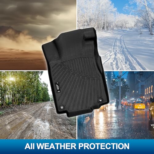 Peleus Floor Mats for Honda CRV CR-V 2012-2016,TPE All Weather Protection 2 Rows Car Floor Liners with Cargo Liner for Honda CRV CR-V Accessories Trunk Mat+Floor Mats - style: For Honda CRV 2012-2016