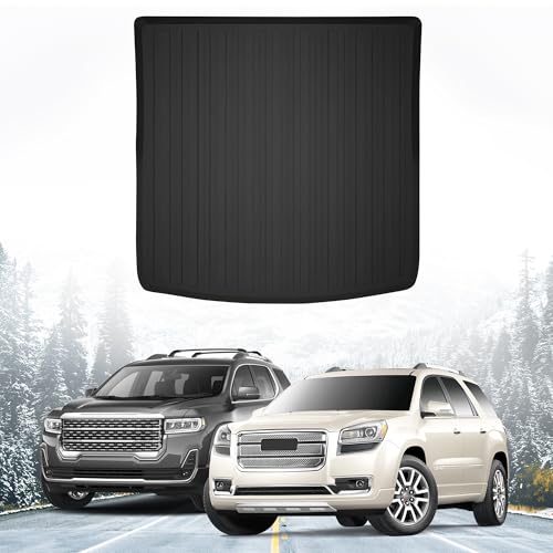 Premium Cargo Liner for GMC Acadia Denali SLE SLT AT4 2017-2023 - 100% Protection - Custom Fit Car Trunk Mat - All-Season Black Cargo Mat - 3D Shaped Laser Measured Trunk Liners for GMC Acadia