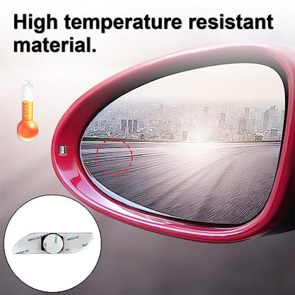 AICEL Blind Spot Car Mirror, 2 Pack 360° Adjustable Convex Rear View Mirror, HD Glass Wide Angle Frameless Rectangular Shaped Car Side Mirror, Self Adhesive Safety Security Blind Spot Mirror