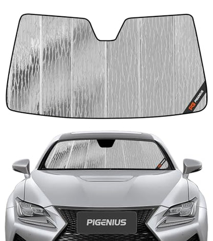 Pigenius Windshield Sun Shade for Lexus RC 2015-2022 Front Window Sunshade - AstraGuard - color: Silver, size: 2015-2022 RC