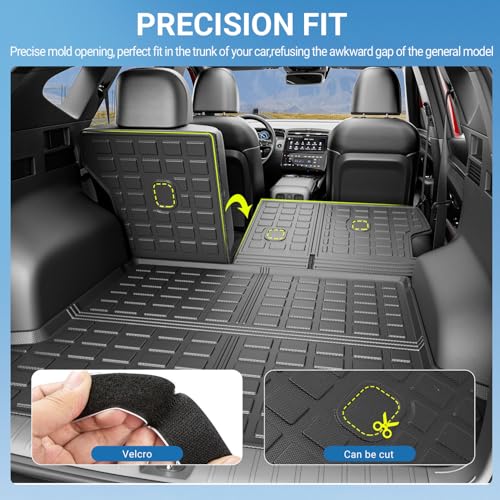 Xipoo Cargo Liner Compatible with 2022-2026 Tucson Cargo Liner Backrest Mat TPE Back Seat Protector Replacement for 2022 2023 2024 2025 2026 Tucson Accessories (Rear Trunk Mat+Rear Backrest Mat) - color: Rear Trunk Mat+Rear Backrest Mat