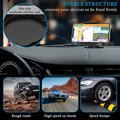 JOYEKY Cell Phone Holder for Car, Vertical Horizontal Car Phone Mount with 360° Rotate Dashboard Cradle Compatible iPhone Samsung Galaxy Android Smartphones, GPS Devices - color: Black