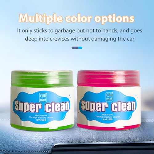 Car Cleaning Gel, Reusable Vehicle Air Vent Crevice Detailing Putty, Automotive Interior Detail Slime Cleaner Removal Tool Kit Accessories, Universal for SUV, Sedan, Truck (Red) - color: Red