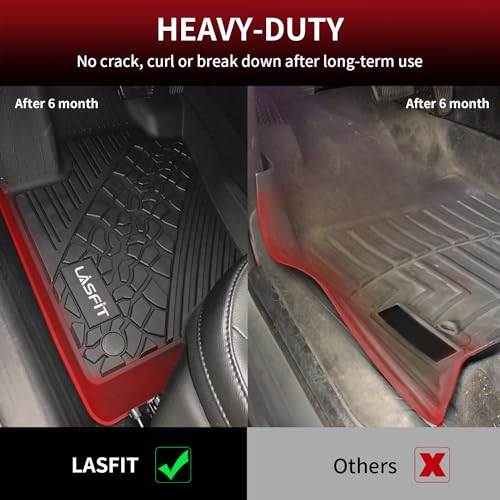 LASFIT Floor Mats for Jeep Compass 2017-2025 2026 All Weather TPE Custom Fit Car Mats Floor Liners 1st & 2nd Row, Black - style: Compass 2017-2026 Floor Mats
