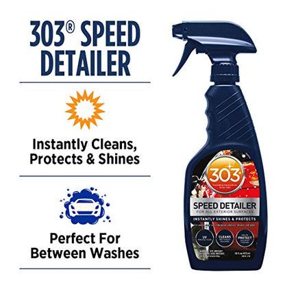 303 Products (30216-6PK) Products Automotive Speed Detailer - For All Exterior Surfaces - Instantly Shines And Protects - Cleans Between Washes - UV Protection, 16 fl oz 6 Pack - size: 16 Fl Oz (Pack of 6)