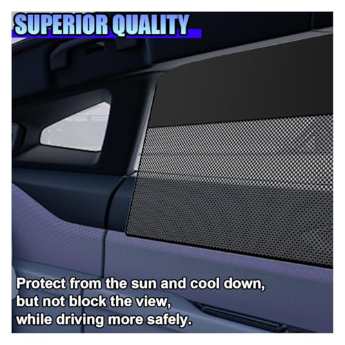 ZIMISI Car Window Shades, Magnetic Side Window Sun Shade Curtain, Half Blackout & Half See-Through UV Protection & Heat Blocking Car Window Screen, Vehicle Sun Shades for Driver Passenger (Rear) - size: Rear Windows