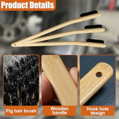 3PCS Car Cleaning Brush, 15.5 Inch Long Handle Tire Wash Brush, Small Car Detailing Brush for Wheel Rims & Fenders, Universal Brushes Set for Vehicle Interior, Home (38CM-14.9IN) - size: 38CM-14.9IN