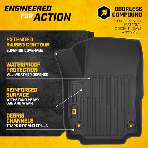 CAT® JustFit™ 3D Custom Fit Floor Mats, Chevy Equinox GMC Terrain 2019 2020 2021 2022 2023 2024, Heavy Duty Car Floor Liner Protection Laser Measured, Chevy Equinox Accessories for GMC Terrain - style: Chevy Equinox GMC Terrain (2019-2024)