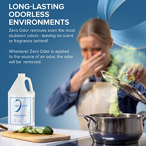 Zero Odor - Multi-Purpose Strong Odor Eliminator for Home, Office, Car, Bathroom, Hotel, Room Deodorizer, and Odor Neutralizer, 128oz Refill - size: 128 Fl Oz (Pack of 1)