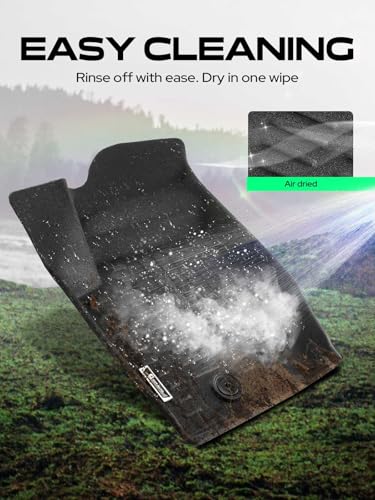YHTAUTO Floor Mats Compatible with 2003-2014 Volvo XC90, TPE Floor Liners All-Weather Protection Custom Fit, 1st & 2nd Row, Set of 4 Black