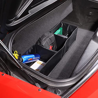 Sekhyna Large Trunk Organizer Compatible with Corvette C7 Stingray 2014-2019,Large-Capacity Collapsible Storage Bag Keeps Your Trunk Clean and Tidy