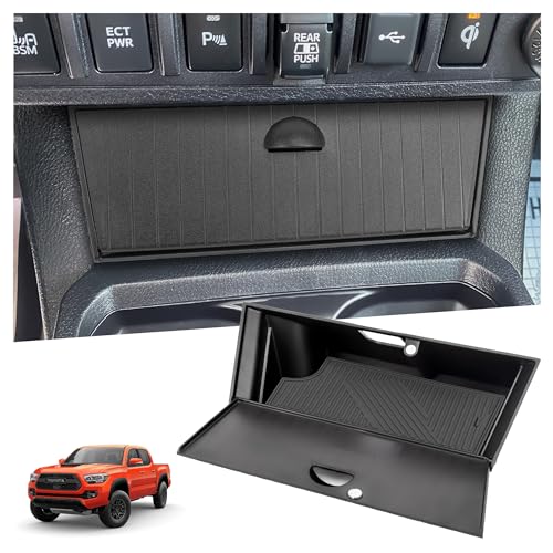 Center Console Organizer Compatible with 2016-2023 Toyota Tacoma Accessories, Insert Console Storage Box Tray (Only Fit Automatic Transmission with Wireless Charging Area)