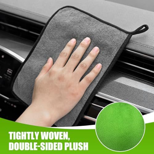 Microfiber Towels for Cars, 16"×12" No-Scratch No-Lint Cleaning Cloth, Highly Absorbent Car Window Drying Towel, Auto Interior & Exterior Detailing Supplies for Cars/Boats/Trucks(4PCS) - size: 4PCS