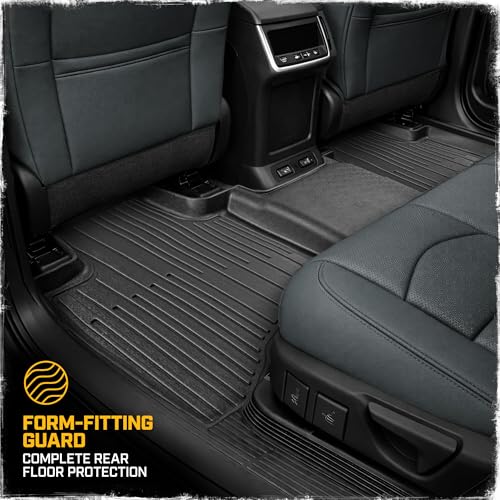 CAT® JustFit™ 3D All Weather Floor Mats for Toyota Highlander 2020-2026, Custom Fit Heavy Duty Rubber Car Mats Full Set for 7 Seater (Not for Hybrid) - style: Toyota Highlander (2020-2026)