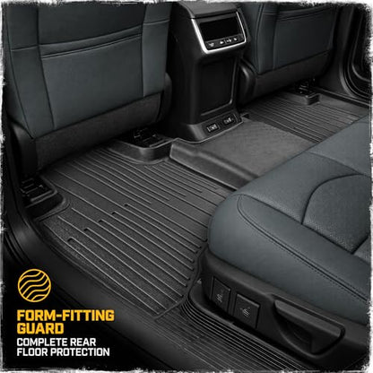 CAT® JustFit™ 3D All Weather Floor Mats for Toyota Highlander 2020-2026, Custom Fit Heavy Duty Rubber Car Mats Full Set for 7 Seater (Not for Hybrid) - style: Toyota Highlander (2020-2026)
