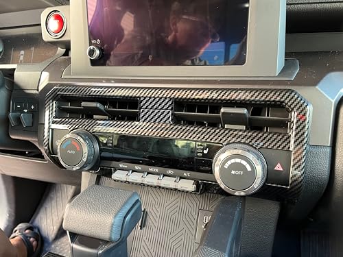 8" Display Model for Toyota Tacoma 2024 2025 2026 and 4Runner 2025 2026 Interior Accessories Center Consoles Dashboard Air Vent Frame Cover Trim (Carbon Fiber Grain) - color: Carbon Fiber Grain