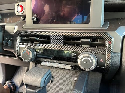 8" Display Model for Toyota Tacoma 2024 2025 2026 and 4Runner 2025 2026 Interior Accessories Center Consoles Dashboard Air Vent Frame Cover Trim (Carbon Fiber Grain) - color: Carbon Fiber Grain
