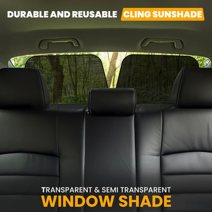 EcoNour Car Side Window Shades for Baby | 4 Pack - Car Window Sun Blocker Shades for Kids | Foldable Cling Window Cover Protects UV & Heat Glare | Window Shade for Privacy | Medium (21"x12") - size: Medium Plus - 4 Pack